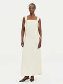 Sukienki - Vero Moda Sukienka koktajlowa Eloisa 10340914 Beżowy Slim Fit - miniaturka - grafika 1