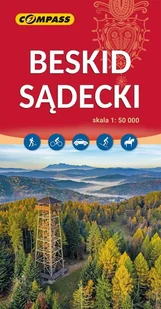 Mapa - Beskid Sądecki 1:50 000 - książka - Obcojęzyczne przewodniki, mapy i atlasy - miniaturka - grafika 1