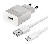 Kable USB - HW-059200EHQ + kabel AP51 HL1121 ład. siec. Huawei 2A QC type-c 1m white bulk - miniaturka - grafika 1
