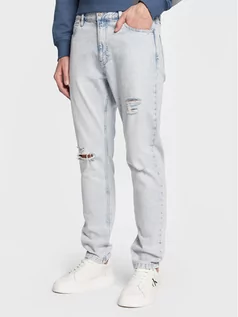 Spodnie męskie - Calvin Klein Jeans Jeansy J30J322426 Niebieski Loose Fit - grafika 1