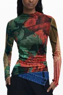 Koszulki i topy damskie - ZIELONY SWETER DAMSKI DESIGUAL - miniaturka - grafika 1