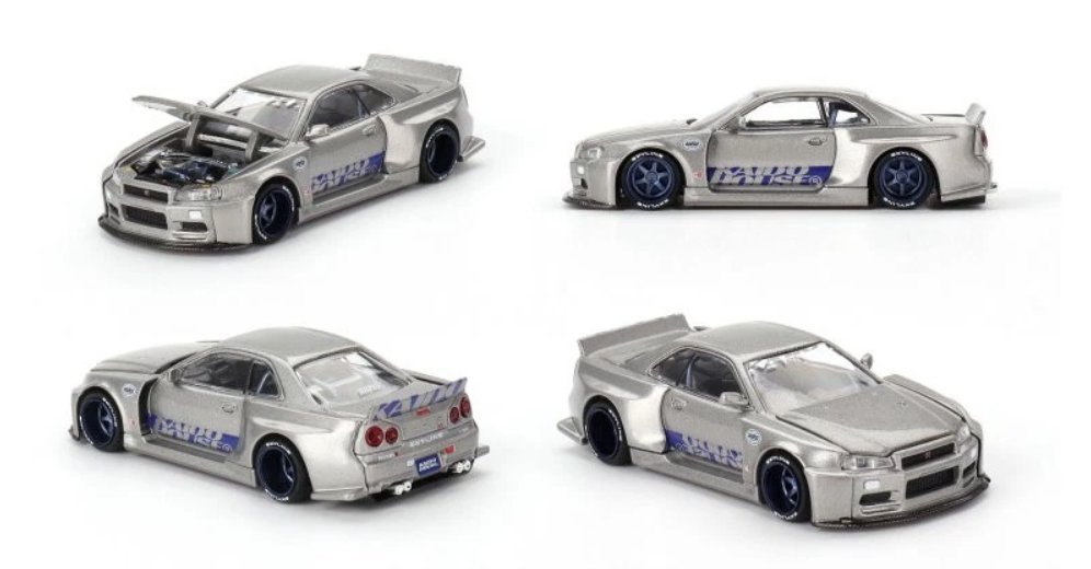 Nissan Skyline GT-R (R34) SHINJUKU V1 - 1999 Kaido House x Mini GT 1:64