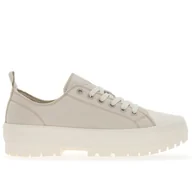Trampki damskie - Buty Calvin Klein Lugged Hybrid Laceup MG Suede YW0YW01564-0GG - beżowe - miniaturka - grafika 1