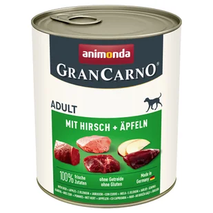 Megapakiet Animonda GranCarno Original Adult, 24 x 800 g - Jeleń z jabłkiem - Mokra karma dla psów - miniaturka - grafika 1