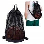 Plecaki - Plecak czarny DLA PIŁKI SPORTOWY na siłownię do koszykówki siatkówki unisex - miniaturka - grafika 1