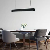 Lampy sufitowe - Light Prestige Ibros wiszący czarny średni 18W 3000K IP20 LP-7001/1P 20 BK-63 18/3 - miniaturka - grafika 1