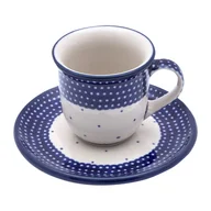 Filiżanki - FILIŻANKA do espresso 60 ml ze spodkiem - Ceramika Artystyczna Bolesławiec - miniaturka - grafika 1