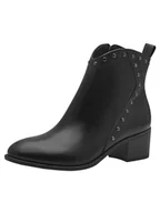 Botki damskie - Marco Tozzi Damskie botki Zip+Slip 2-25381-43 modne kozaki, czarne, 42 EU, czarny, 42 EU - miniaturka - grafika 1