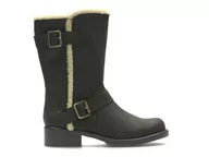 Śniegowce damskie - Clarks, Kozaki damskie, Orinoco Art Black Leather, rozmiar 37 - miniaturka - grafika 1