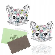 Biżuteria dla dzieci - Srebrne Kolczykidla Dziewczynki Kotki dla dzieci srebro próba 925 - miniaturka - grafika 1