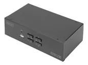 Huby USB - DIGITUS - Przełącznik KVM/audio/USB - 4 porty - miniaturka - grafika 1