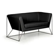 Sofy i kanapy - B2B Partner Sofa NET, 2-osobowa, czarna XP-149 H24-2 SEAT - miniaturka - grafika 1