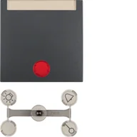Inne akcesoria elektryczne - Berker Klawisz pojedynczy z 5 dołączonymi soczewkami i polem opisowym Berker B.Kwadrat/Berker B.3/B.7 antracyt - miniaturka - grafika 1