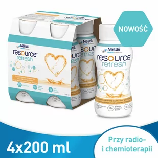 NESTLE Resource Refresh smak herbaty brzoskwiniowo-miętowej 4 x 200 ml - Żywienie medyczne - miniaturka - grafika 1