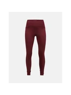 Legginsy - Legginsy damskie PEAK PERFORMANCE W Light Tights bordowe M - miniaturka - grafika 1