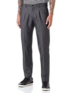 Spodenki męskie - Sisley Męskie spodnie 4FWXSF01A Pants, czarne 911, 48 - miniaturka - grafika 1