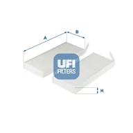 Filtry kabinowe - Filtr, wentylacja przestrzeni pasażerskiej UFI Filtry 53.311.00 - miniaturka - grafika 1