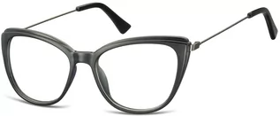 Okulary korekcyjne, oprawki, szkła - Sunoptic Oprawki korekcyjne okulary Kocie Oczy zerówki damskie CP121 czarne - grafika 1