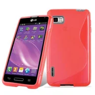 Etui i futerały do telefonów - Pokrowiec ochronny Cadorabo na etui LG OPTIMUS F3 w kolorze czerwonym etui na telefon komórkowy silikonowe etui TPU - miniaturka - grafika 1