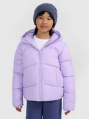 Kurtki i płaszcze dla dziewczynek - 4F Kurtka puchowa z wypełnieniem syntetycznym dziewczęca - fioletowa 122 (6-7 lat) - miniaturka - grafika 1