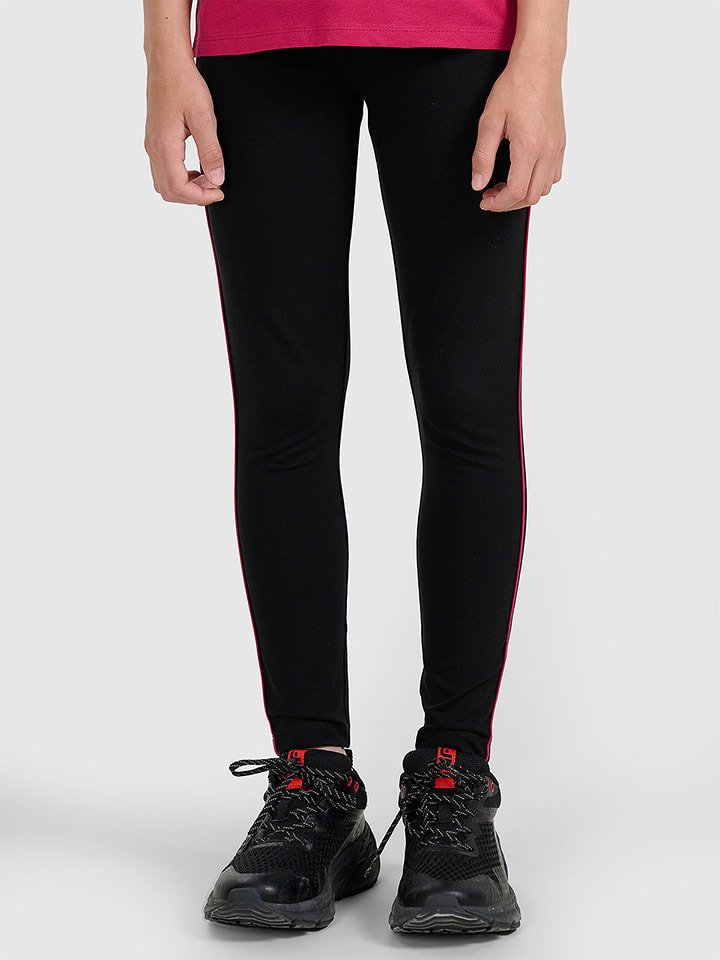 4F Legginsy w kolorze czarno-różowym