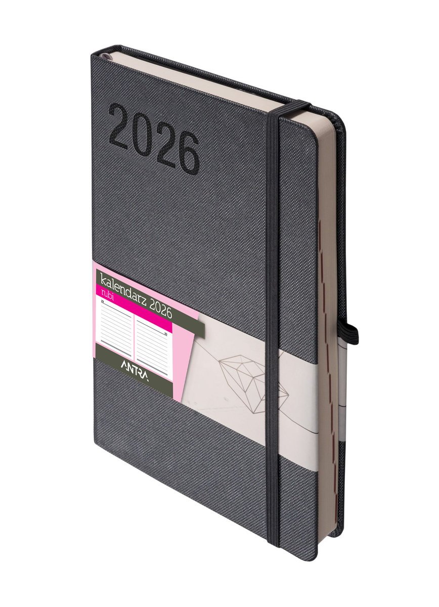 Kalendarz 2026 Rubi A5 DNS grafitowy