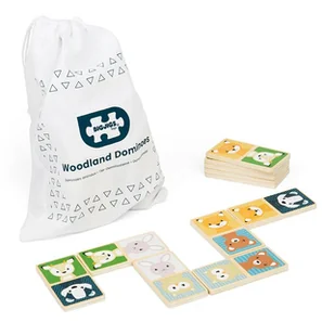Drewniane domino Zwierzęta leśne 36013 Bigjigs Toys - Gry planszowe - miniaturka - grafika 1