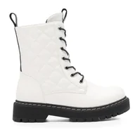 Buty dla dziewczynek - Trapery DeeZee CS5587-12 Biały - miniaturka - grafika 1