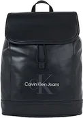 Plecaki - Calvin Klein Męskie plecaki Monogram Soft Flap BP 43, czarne, jeden rozmiar, Czarny, Rozmiar Uniwersalny - miniaturka - grafika 1