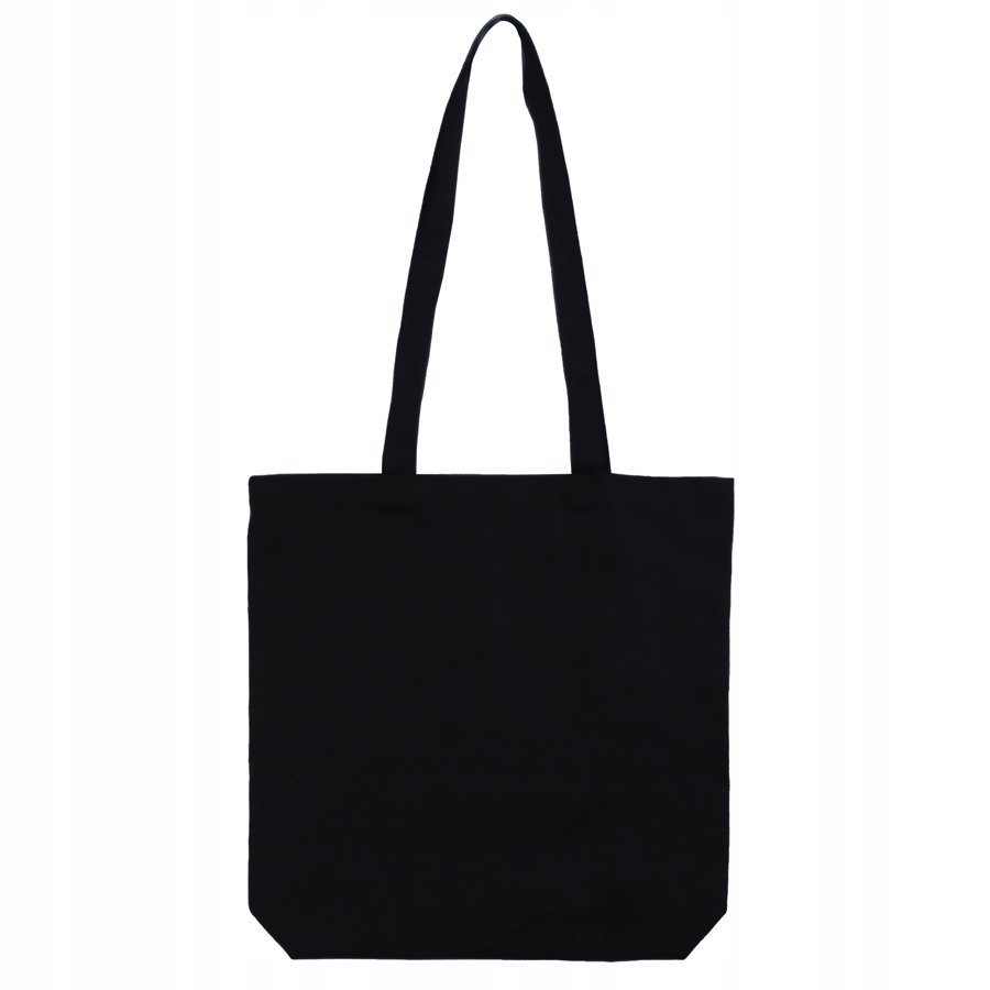 Torba bawełniana z dnem 38x35x7 uchwytem 70cm czarna 240gsm ROSA Talent