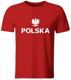 Koszulki sportowe męskie - Koszulka Dziecięca Kibica Reprezentacji Polski. Czerwona, Roz. 152 - grafika 1