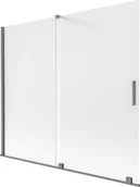 Parawany nawannowe - Mexen Velar parawan nawannowy 2-skrzydłowy rozsuwany 180 x 150 cm, szron, gun metal - 896-180-000-31-95 - miniaturka - grafika 1