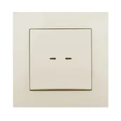 Wyłączniki światła i elektryczne - ELEKTRO - PLAST Włącznik pojedynczy z podświetleniem CARLA kremowy ELEKTRO - PLAST - miniaturka - grafika 1