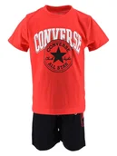 Kaftaniki dla niemowląt - Converse 2-częściowy zestaw w kolorze czerwono-czarnym - miniaturka - grafika 1