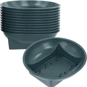 Rękodzieło - TEMU 12 szt. Zieleń do kwiatów, zielone miski, pianka, okrągłe miski do aranżacji kwiatowych, duże okrągłe materiały kwiatowe, zestaw miski do - miniaturka - grafika 1