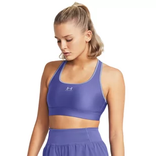Biustonosz treningowy Under Armour UA Authentics Mid Padless - fioletowy - UNDER ARMOUR - Bielizna sportowa damska - miniaturka - grafika 1