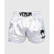 Spodnie sportowe męskie - Venum Spodenki Muay Thai Classic Shorts White/Black - miniaturka - grafika 1