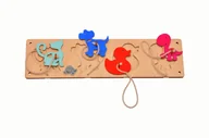 Zabawki interaktywne dla dzieci - Kolorowe puzzlezwierzątka i sznureczki do tablicy manipulacyjnej - miniaturka - grafika 1