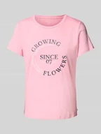 Koszulki i topy damskie - T-shirt o kroju regular fit z czystej bawełny - miniaturka - grafika 1