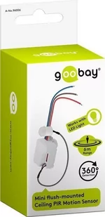 Goobay Czujnik ruchu sufitowy PIR 6m 360st. MINI CZ-GB-SUF360 - Czujniki ruchu i zmierzchu - miniaturka - grafika 1