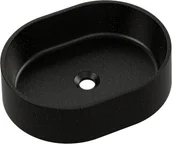 Umywalki - Umywalka nablatowa OLIB 48 Czarno złota - miniaturka - grafika 1