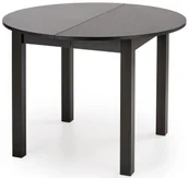 Stoły - Okrągły Stół Czarny Rozkładany Kuchenny R5-F50 - miniaturka - grafika 1