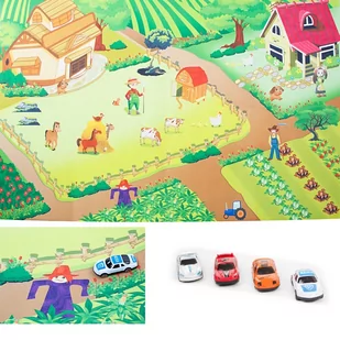 Sun Baby Mata Ranch z autkami 120x80 cm B05.053.1.1 - Maty edukacyjne - miniaturka - grafika 2