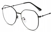 Okulary korekcyjne, oprawki, szkła - Okulary korekcyjne czarne ładne metal -2 - miniaturka - grafika 1