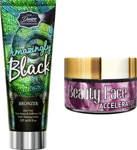 Tan Desire Tan Desire Amazingly Black + Słoiczek Beauty Face - Balsamy i kremy do opalania - miniaturka - grafika 1