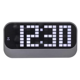 Nextime Zegar Led Loud Alarm, czarny, 8,5x17,5x5 cm - Zegary - miniaturka - grafika 1