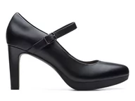 Czółenka - Clarks, Czółenka damskie, Ambyr Shine, czarne, rozmiar 39 1/2 - miniaturka - grafika 1