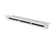 Szafy rack - Patch panel lanberg 24 port 1u 19" kat.5e utp z organizerem kablowym szary PPU5-1124-S - miniaturka - grafika 1