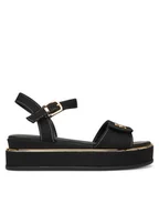 Sandały damskie - Tommy Hilfiger Sandały T3A2-33788-1828 S Czarny - miniaturka - grafika 1