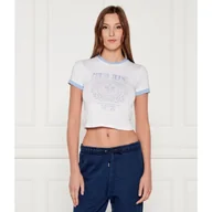 Koszulki i topy damskie - Guess Jeans T-shirt BABY RACKET Cropped Fit - miniaturka - grafika 1